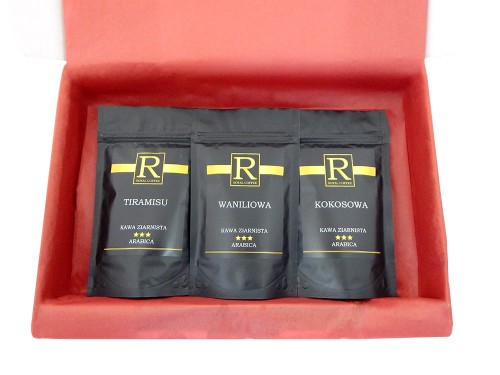 Zestaw Prezentowy 3 Kaw Ziarnistych Smakowych